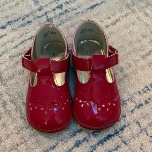 Charming Red Patent Leather Kids Dress Shoes